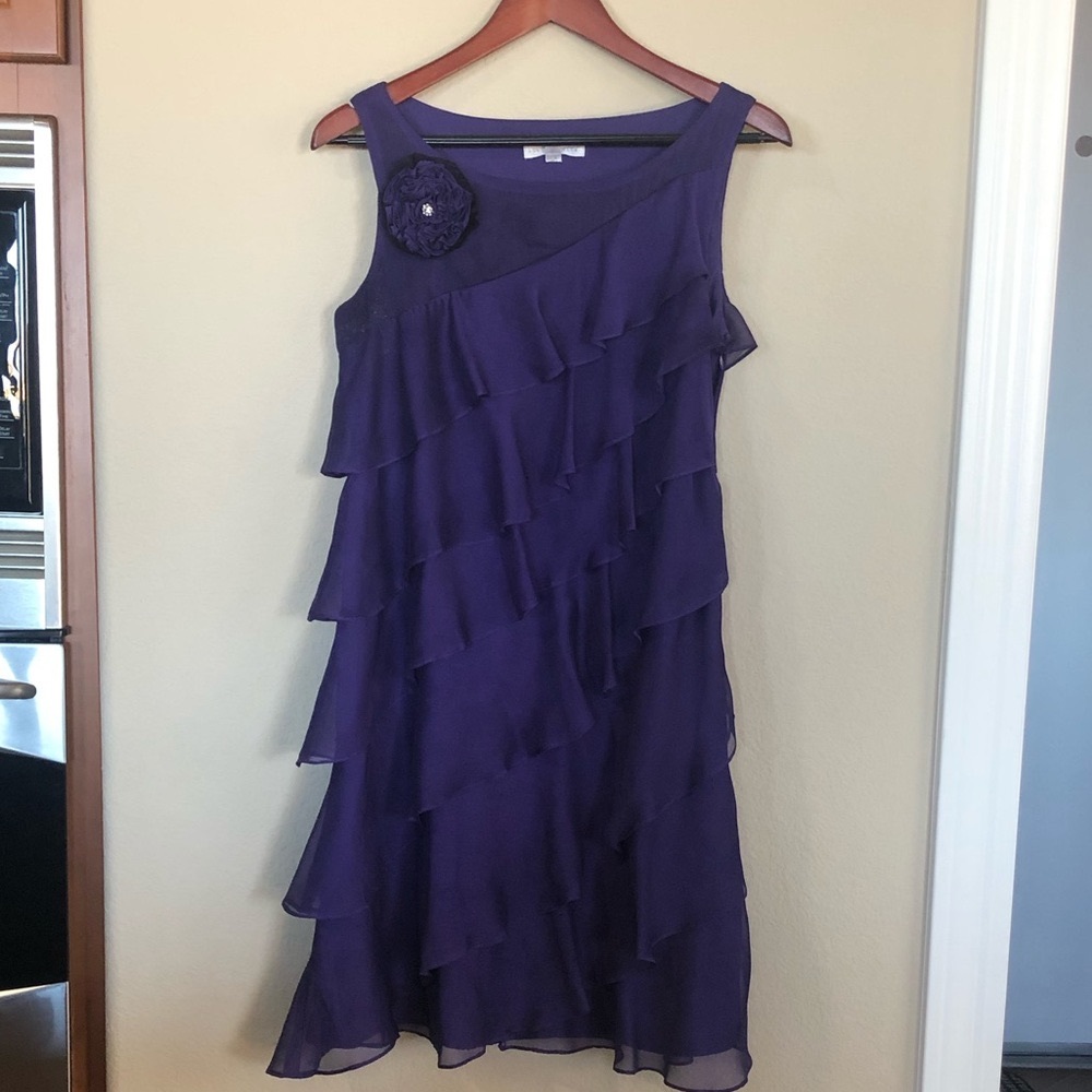 London Times ruffle dress